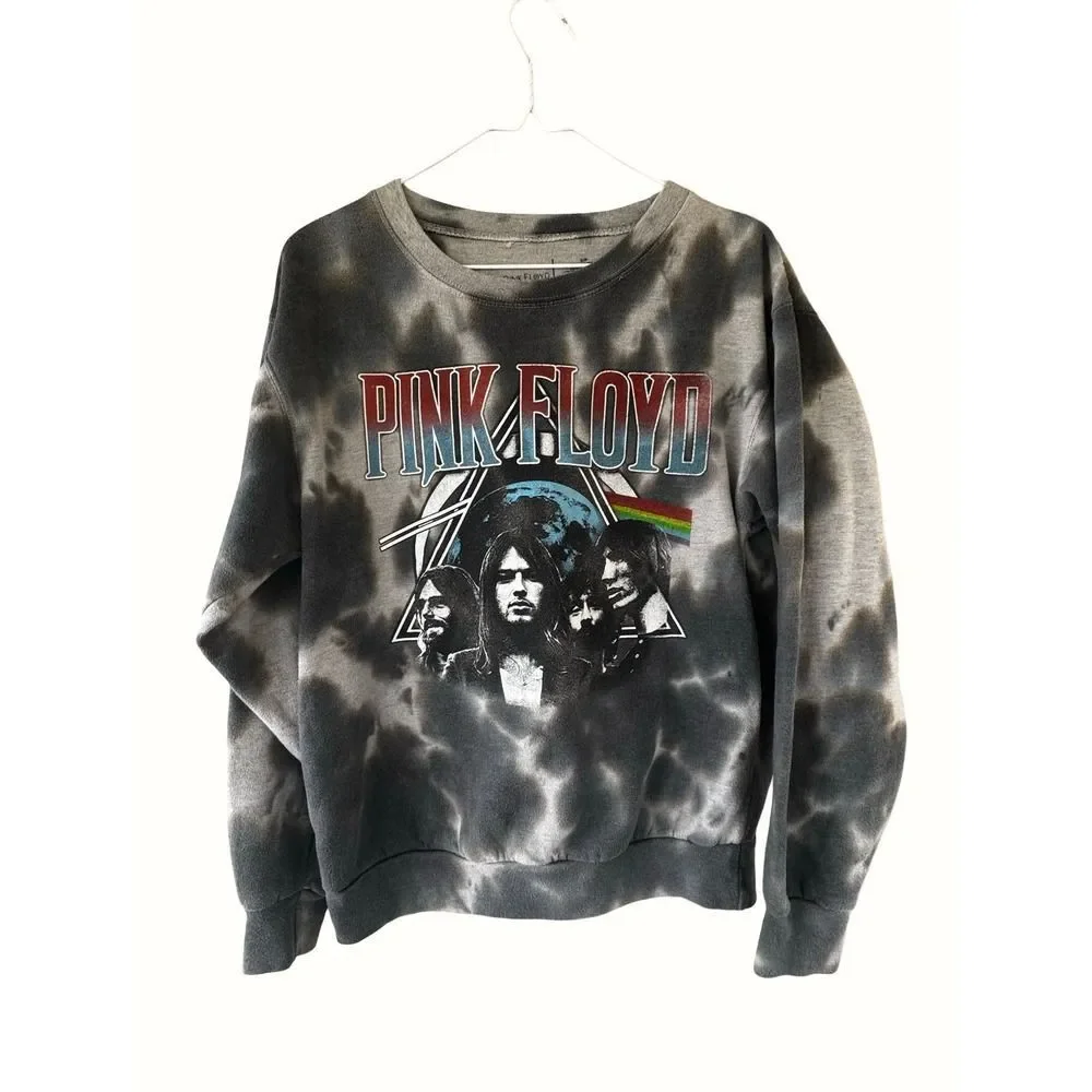 Pink Floyd Band Tie Dye Sweatshirt Crewneck Album Rock Music Pullover Top Size S